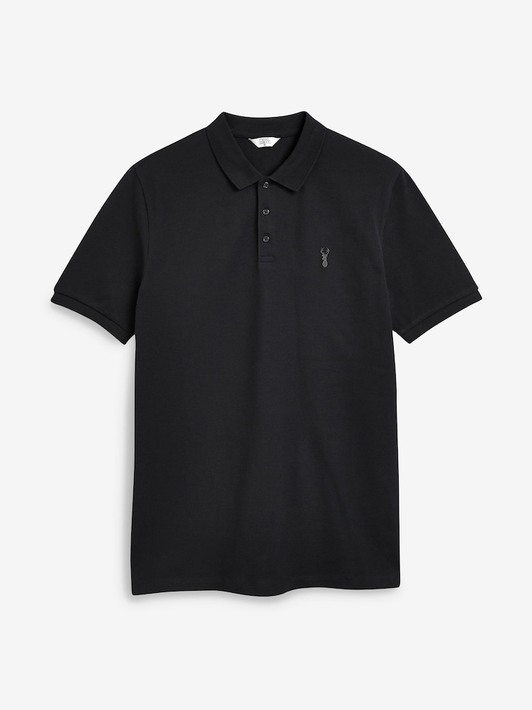 أسود - تلبيس ضيق - بيكيه بكم قصير من Charles Tyrwhitt - صورة 5 من 5