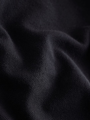 Black Slim Fit Short Sleeve Pique Polo Shirt - Image 6 of 7