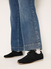 Yours Curve Black Wide Fit Slim Sole Trainers - Image 1 of 5