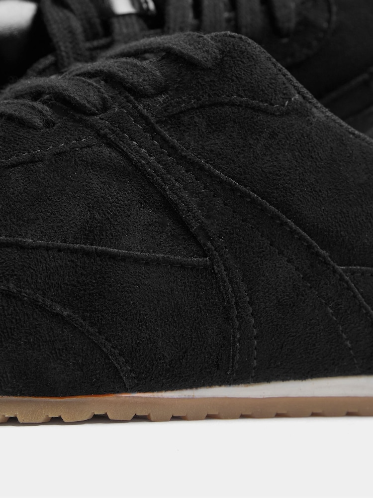 Yours Curve Black Wide Fit Slim Sole Trainers - Image 5 of 5