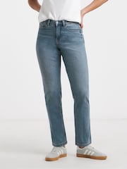 Simply Be Light Blue Authentic 24/7 Mid Boyfriend Jeans - Image 1 of 4
