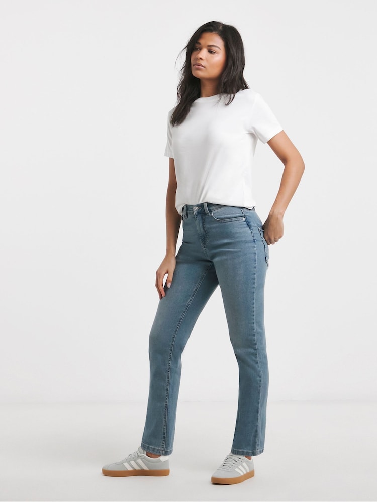 Simply Be Light Blue Authentic 24/7 Mid Boyfriend Jeans - Image 4 of 4
