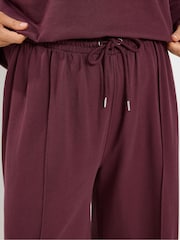Yours Curve Red Crew Neck Sweatshirt & Wide Leg Joggers Set - Image 4 of 6