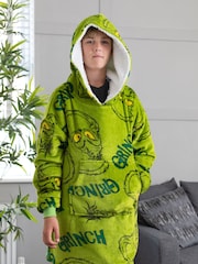Vanilla Underground Green Grinch Kids Blanket Hoodie - Image 2 of 5