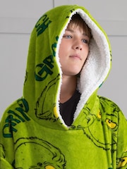 Vanilla Underground Green Grinch Kids Blanket Hoodie - Image 3 of 5