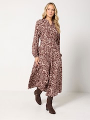 Коричневый - Платье макси с цветочным принтом Long Tall Sally - Изображение 1 6