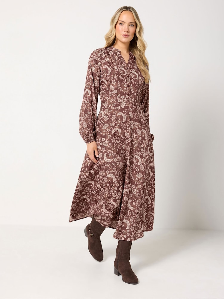 Коричневый - Платье макси с цветочным принтом Long Tall Sally - Изображение 1 6