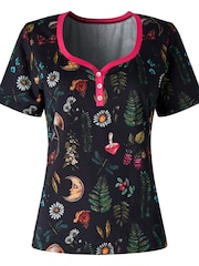 Joe Browns Wild Woodland Print Jersey Pyjamas Set - صورة 6 من 7