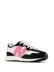 New Balance Black/Pink Girls 327 Trainers - Image 3 of 9