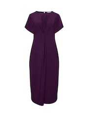 Yours Curve Red London Knot Front Dress - Image 5 of 6