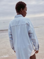 Bleach-Waschung - Oversize-Hemd aus Denim 100% Baumwolle - Bild 2 von 7