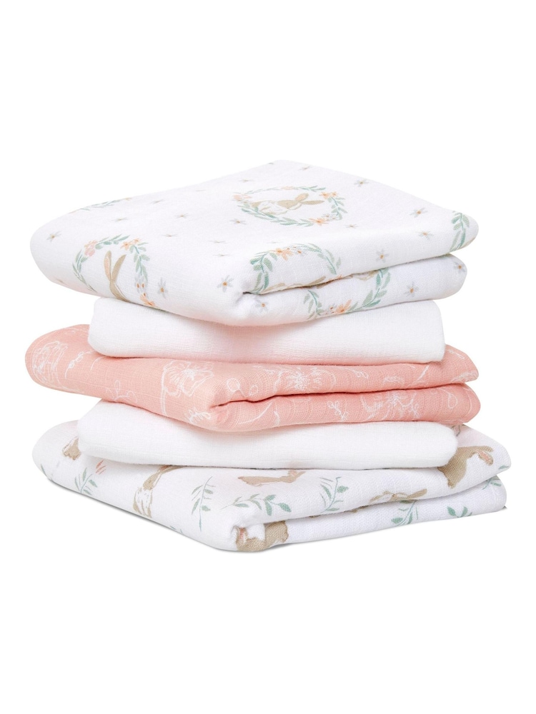 Розовый - Набор из 5 муслиновых пеленок Aden + Anais Essentials - Изображение 1 2