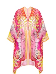 Bibi Bijoux Pink 'Tropical' Print Kaftan - Image 1 of 4