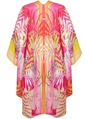 Bibi Bijoux Pink 'Tropical' Print Kaftan - Image 2 of 4