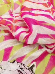 Bibi Bijoux Pink 'Tropical' Print Kaftan - Image 3 of 4