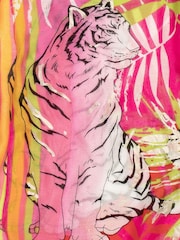Bibi Bijoux Pink 'Tropical' Print Kaftan - Image 4 of 4