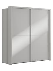 Wiemann Grey Peyton Glass Sliding 2.6m Sliding Semi Fitted Wardrobe - Image 2 of 6