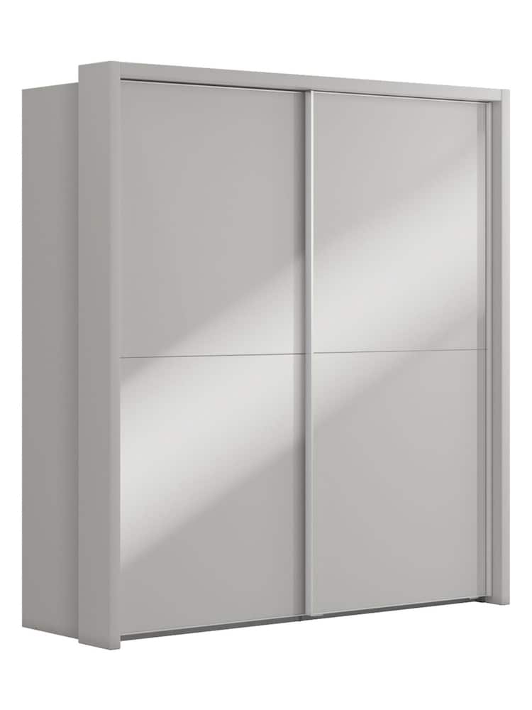 Wiemann Grey Peyton Glass Sliding 2.6m Sliding Semi Fitted Wardrobe - Image 2 of 6
