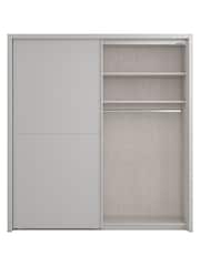 Wiemann Grey Peyton Glass Sliding 2.6m Sliding Semi Fitted Wardrobe - Image 3 of 6