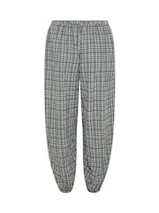 Yours Curve Grey Check Balloon Trousers - Image 6 of 6