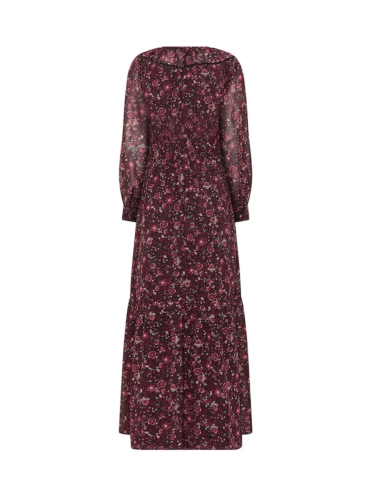 Long Tall Sally Red Floral Sheer Maxi Dress - Image 6 of 6 Long Tall Sally Red Floral Sheer Maxi Dress - Image 6 of 6