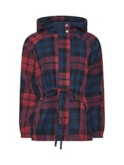 PixieGirl Petite Red Check Brushed Parka Jacket - Image 5 of 6