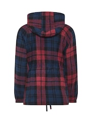 PixieGirl Petite Red Check Brushed Parka Jacket - Image 6 of 6