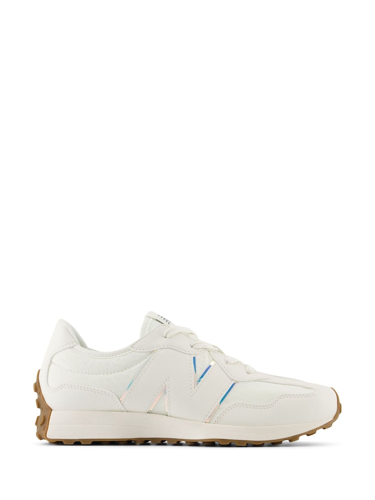 New Balance White Girls 327 Trainers - Image 1 of 6