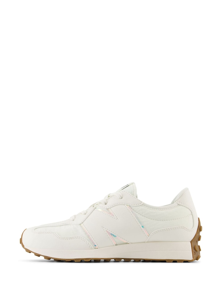 New Balance White Girls 327 Trainers - Image 2 of 6