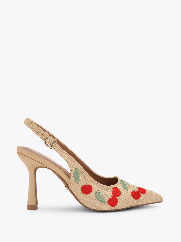KG Kurt Geiger Cream Adina Embroidery Pumps - Image 1 of 4