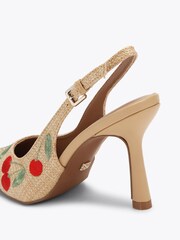 KG Kurt Geiger Cream Adina Embroidery Pumps - Image 3 of 4