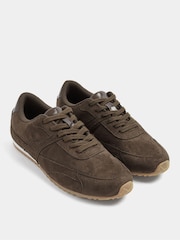 Yours Curve Brown Extra Wide Fit Slim Sole Trainers - Image 1 of 4