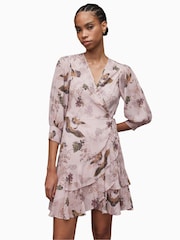 AllSaints Pink Peggy Dress - Image 1 of 7