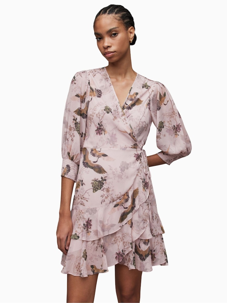 AllSaints Pink Peggy Dress - Image 1 of 7