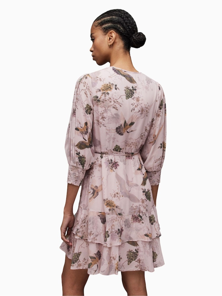 AllSaints Pink Peggy Dress - Image 2 of 7