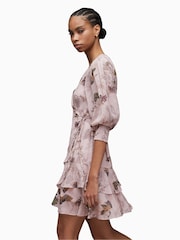 AllSaints Pink Peggy Dress - Image 3 of 7