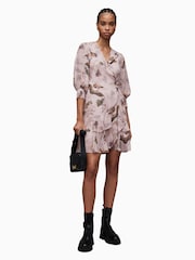 AllSaints Pink Peggy Dress - Image 4 of 7