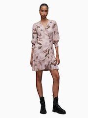 AllSaints Pink Peggy Dress - Image 5 of 7