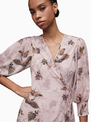 AllSaints Pink Peggy Dress - Image 6 of 7