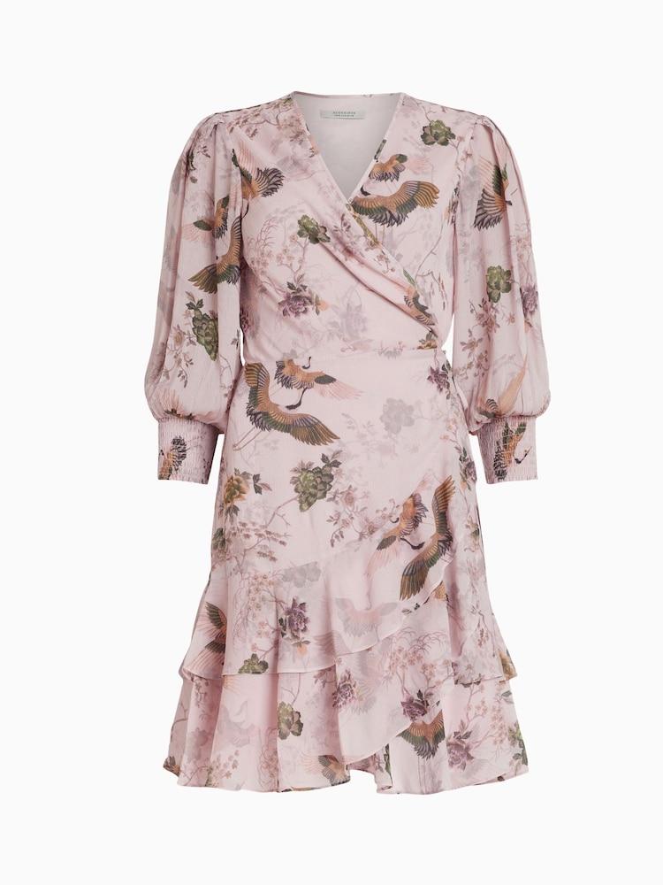 AllSaints Pink Peggy Dress - Image 7 of 7