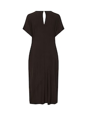 Yours Curve Brown London Knot Front Dress - Image 6 of 6
