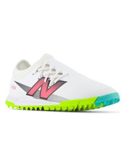 New Balance White Kids Furon Dispatch Astro Turf Ground v7+ Football Boots - Image 3 of 7