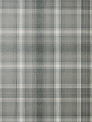 Grey Cosy Check Eyelet Super Thermal Curtains - Image 5 of 6