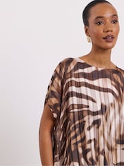 Joanna Hope Animal Animal Print Asymmetric Floaty Blouse - Image 4 of 4
