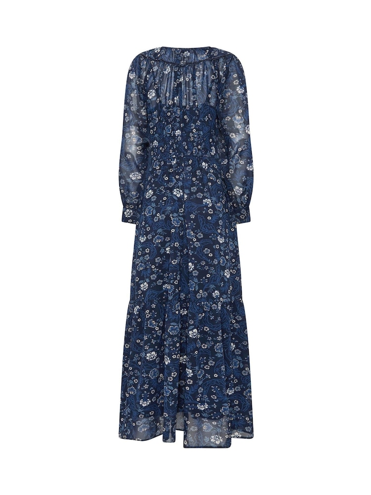 Long Tall Sally Blue Floral Sheer Maxi Dress - Image 6 of 6 Long Tall Sally Blue Floral Sheer Maxi Dress - Image 6 of 6