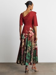 Joanna Hope Placement Print Pleated Jersey Dress - 4의 이미지 2