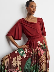 Joanna Hope Placement Print Pleated Jersey Dress - 4의 이미지 3