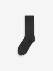 Grey 5 Pack Embroidered Lasting Fresh Socks - Image 3 of 8