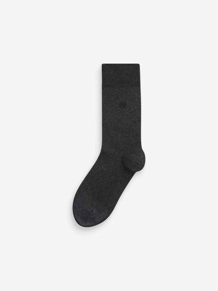 Gris - Chaussettes fraîches brodées durables - Image 3 of 8