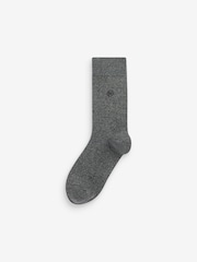 Grey 5 Pack Embroidered Lasting Fresh Socks - Image 7 of 8